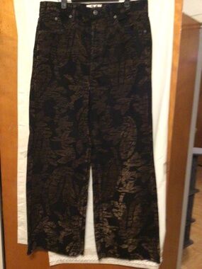 We The Free wide leg burnt gold pattern boho festival Jeans  SZ 31